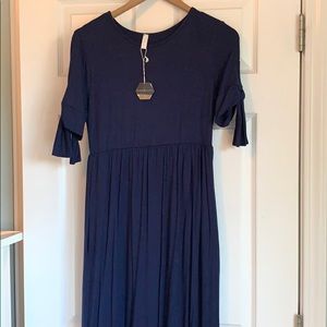 NWT Navy Blue Maternity Maxi Dress